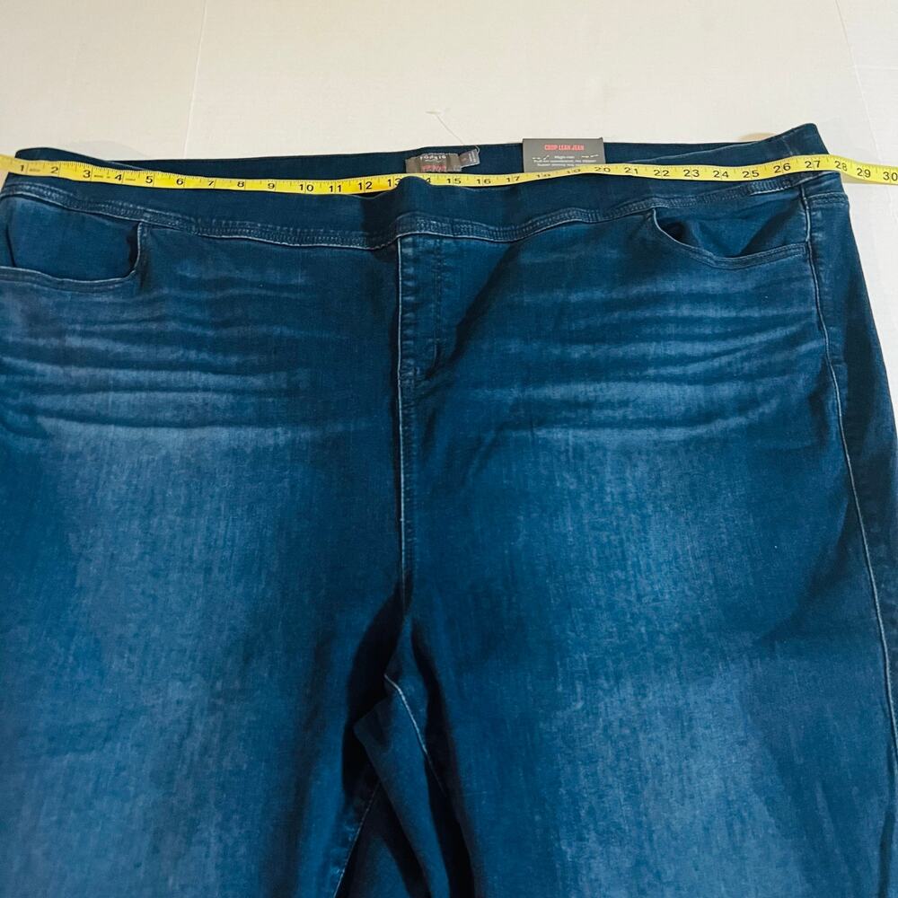 Torrid High Rise Pull on Lean Crop Jeans Size 6X NWT Blue - Picture 7 of 9